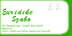 euridike szabo business card