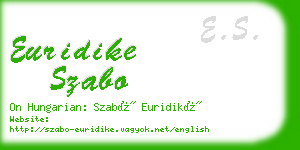 euridike szabo business card